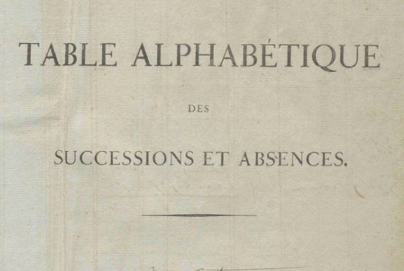 Tables de succession et absence