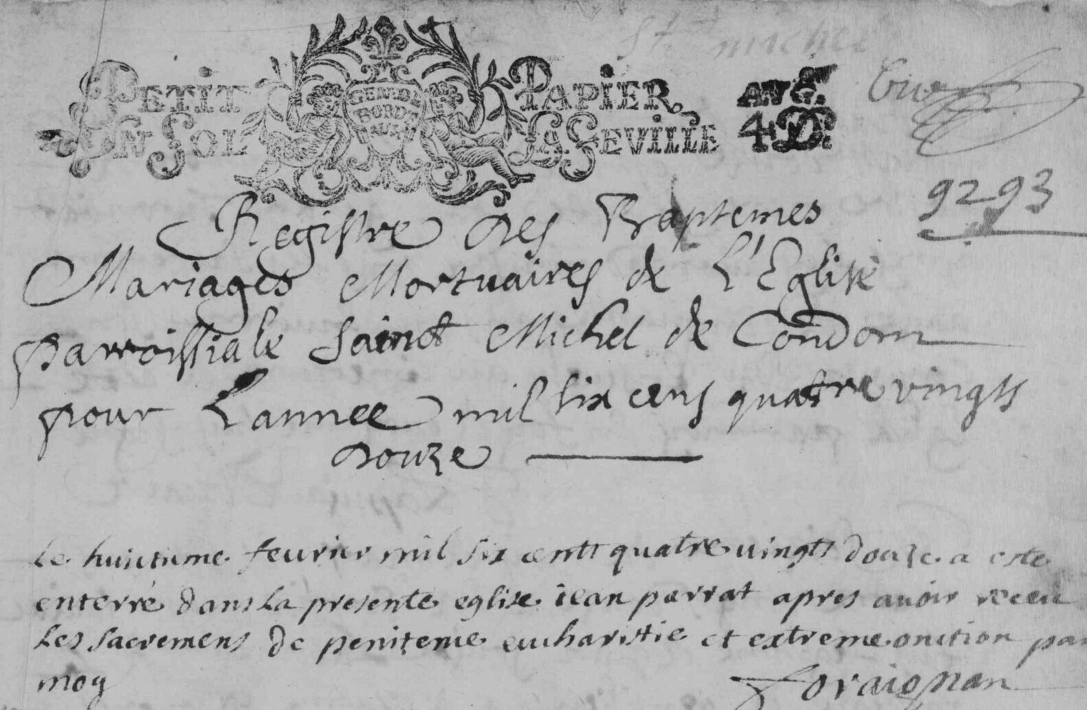 Les premiers registres paroissiaux mis en ligne ! – Archives ...